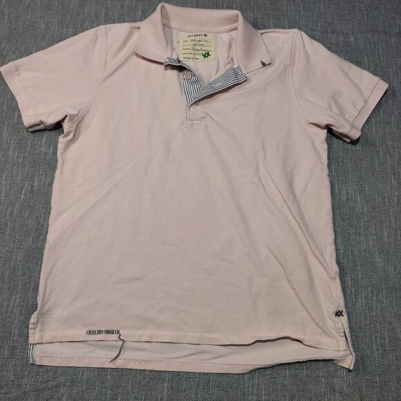 VINTAGE Project E Polo Size Large Pink Gray Stitch Laid Back West Coast - Picture 2 of 15